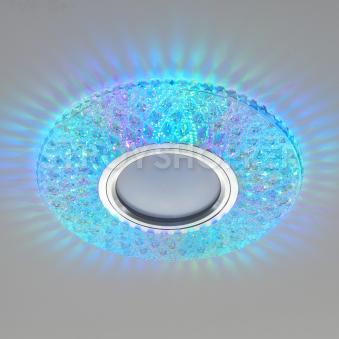 Встраиваемый точечный светильник с LED подсветкой 2220 MR16 CL прозрачный подсветка мульти