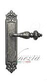 Дверная ручка Venezia на планке PL96 мод. Lucrecia (ант. серебро) проходная